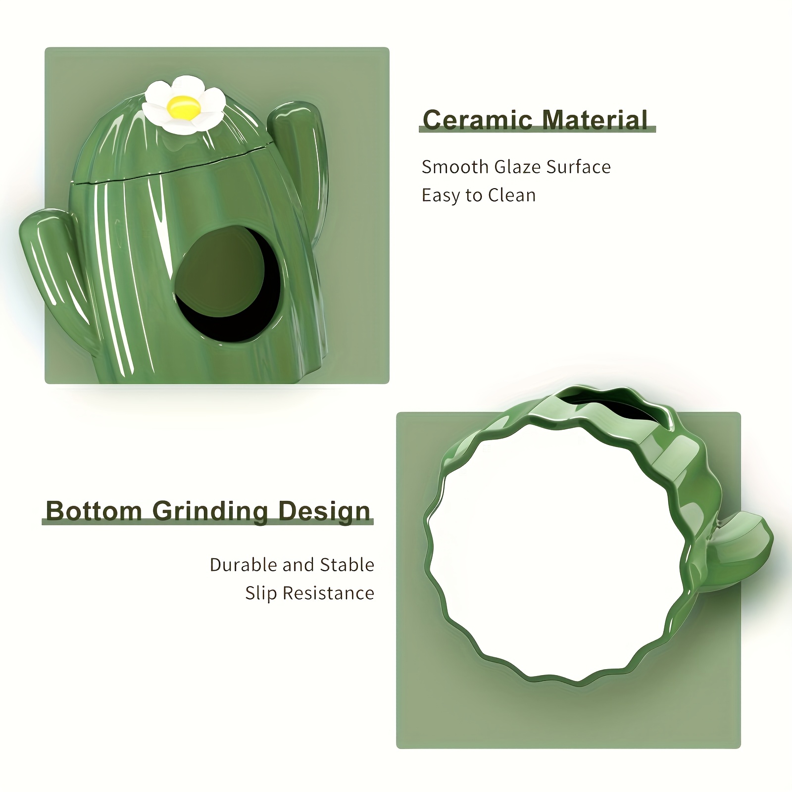 Cactus Shape Ceramic Hamster Hideout