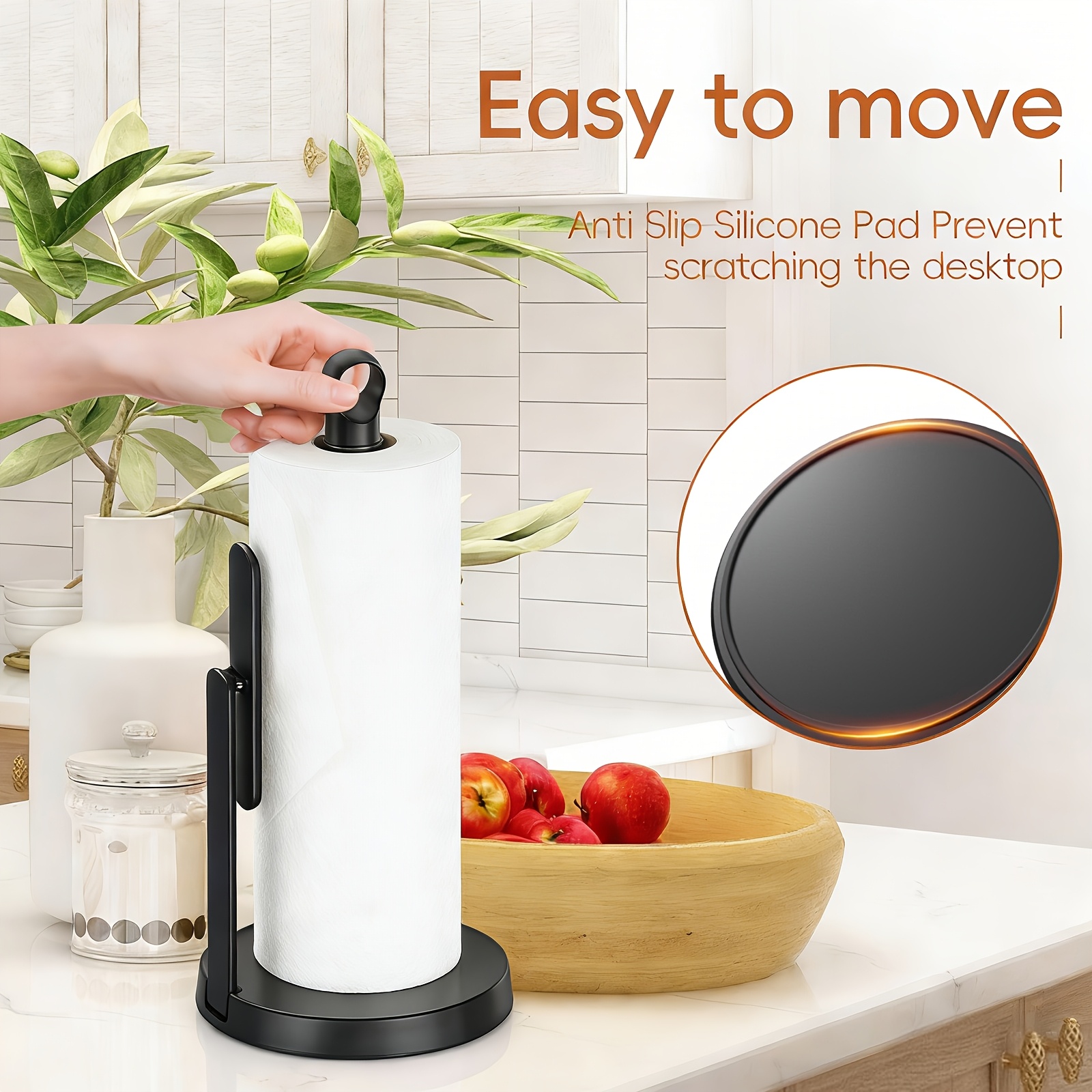 reliable Heavy Duty Stainless Steel Paper Towel Holder with Tension Arm-Easy One-Handed Tear, Modern Standing Countertop Dispenser for Kitchen, Holds All Paper Towel Rolls 14 Heavy-Duty Stainless Steel Paper Towel Holder with Tension Arm-Easy One-Handed Tear, Modern Standing Countertop Dispenser for Kitchen, Holds All Paper Towel Rolls