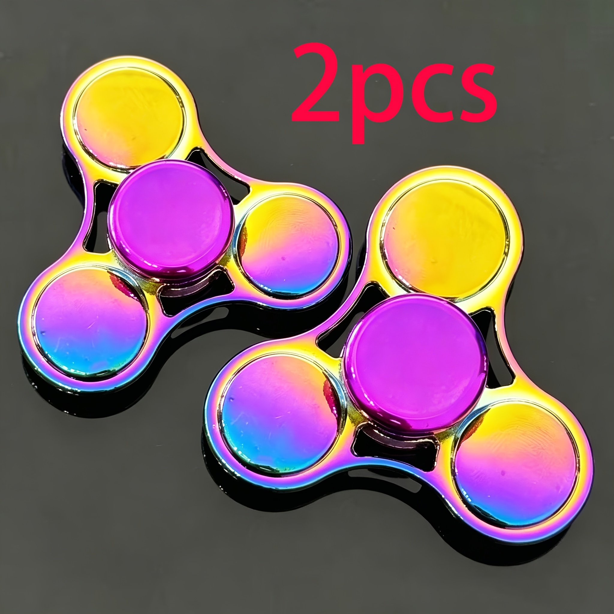 Image of Fidget Spinner Toy Made Of Durable Stainless Steel With Precision Bearings, Designed For Stress Relief And To Help With Focus During Moments Of Boredom