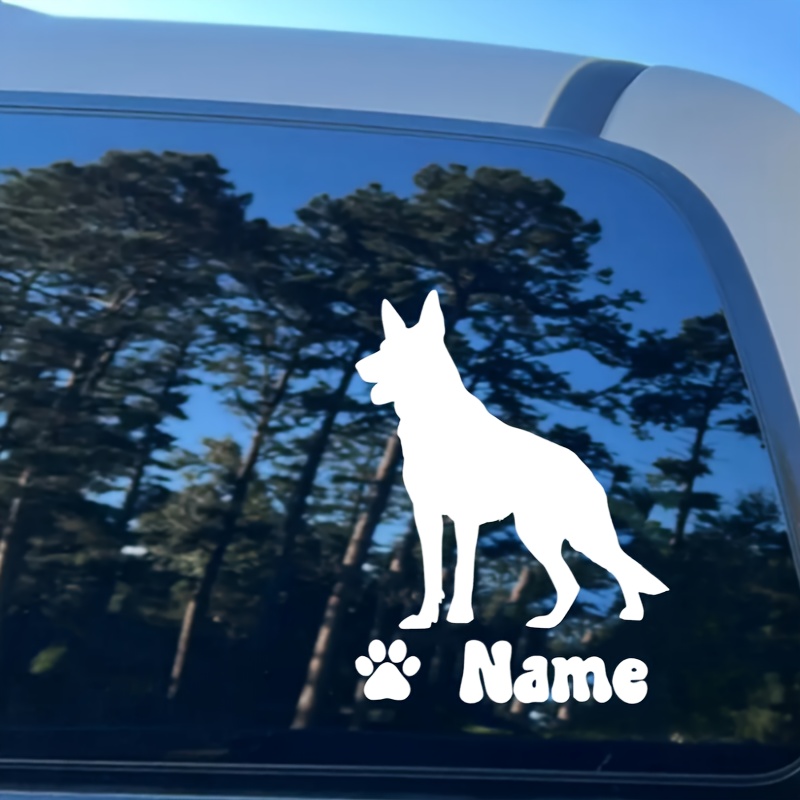 

Custom German Shepherd Vinyl Decal With Personalized – Self-adhesive Dog Breed Silhouette For Vehicle Window – Single Use, , Irregular Shape – Elegant Auto Emblem Decoration