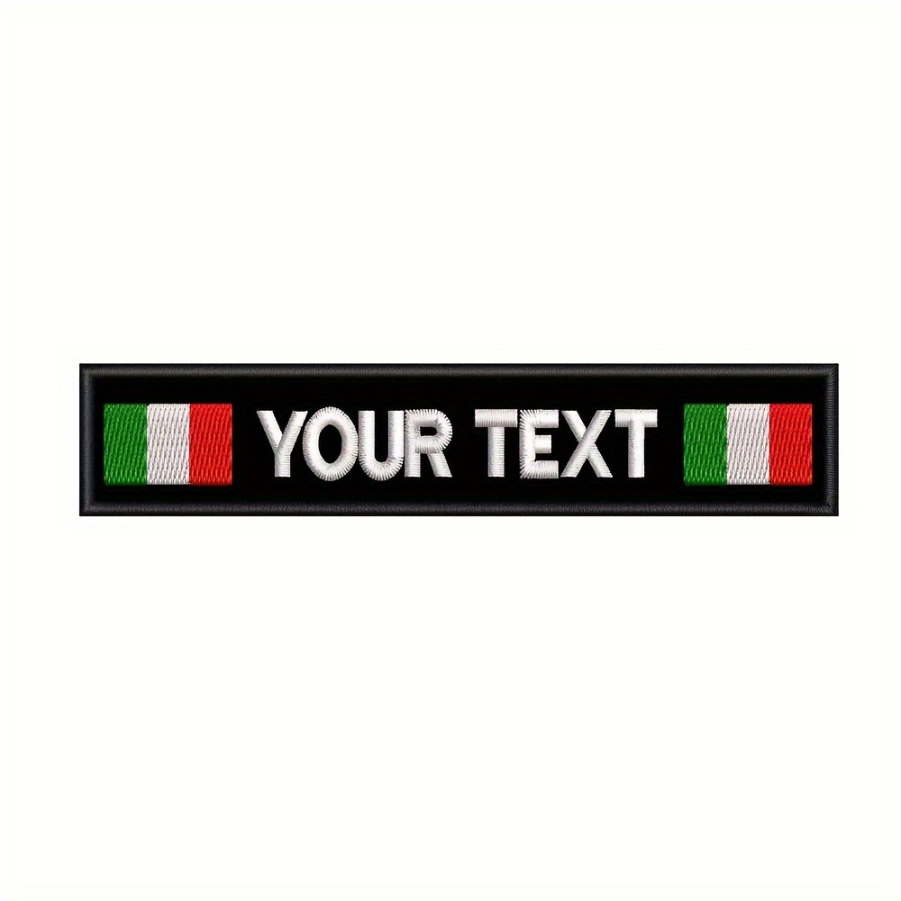 

Customizable Italian Embroidered , - Personalized Applique For & Backpacks Fuzzy Backing, Sew-on For Diy And