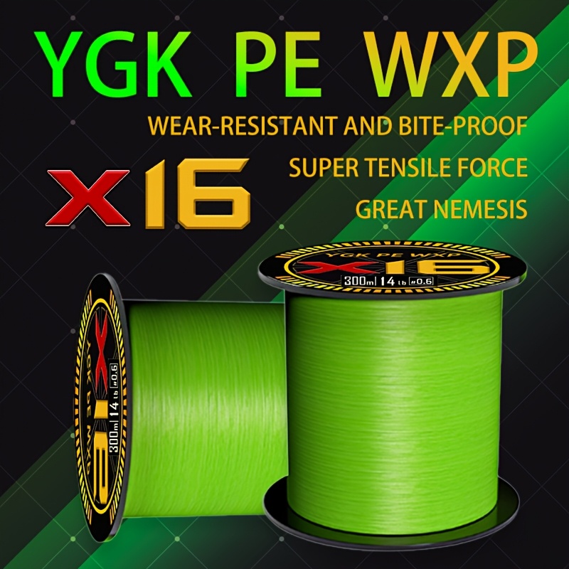 

300m16 Braided Green Polyethylene Braided Line, Smooth Layer With High Wear Resistance, Not Easy To , Fast Cutting With Low Friction, Suitable For Casting Road, Sea And