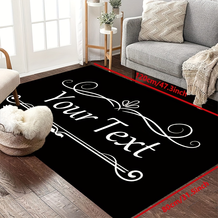 TEMU Custom 1pc Family Name Door Mat - Personalized Non-slip Silicone Bottom Welcome Mat, Suitable For Entryway, Living Room, Bedroom, Bathroom -