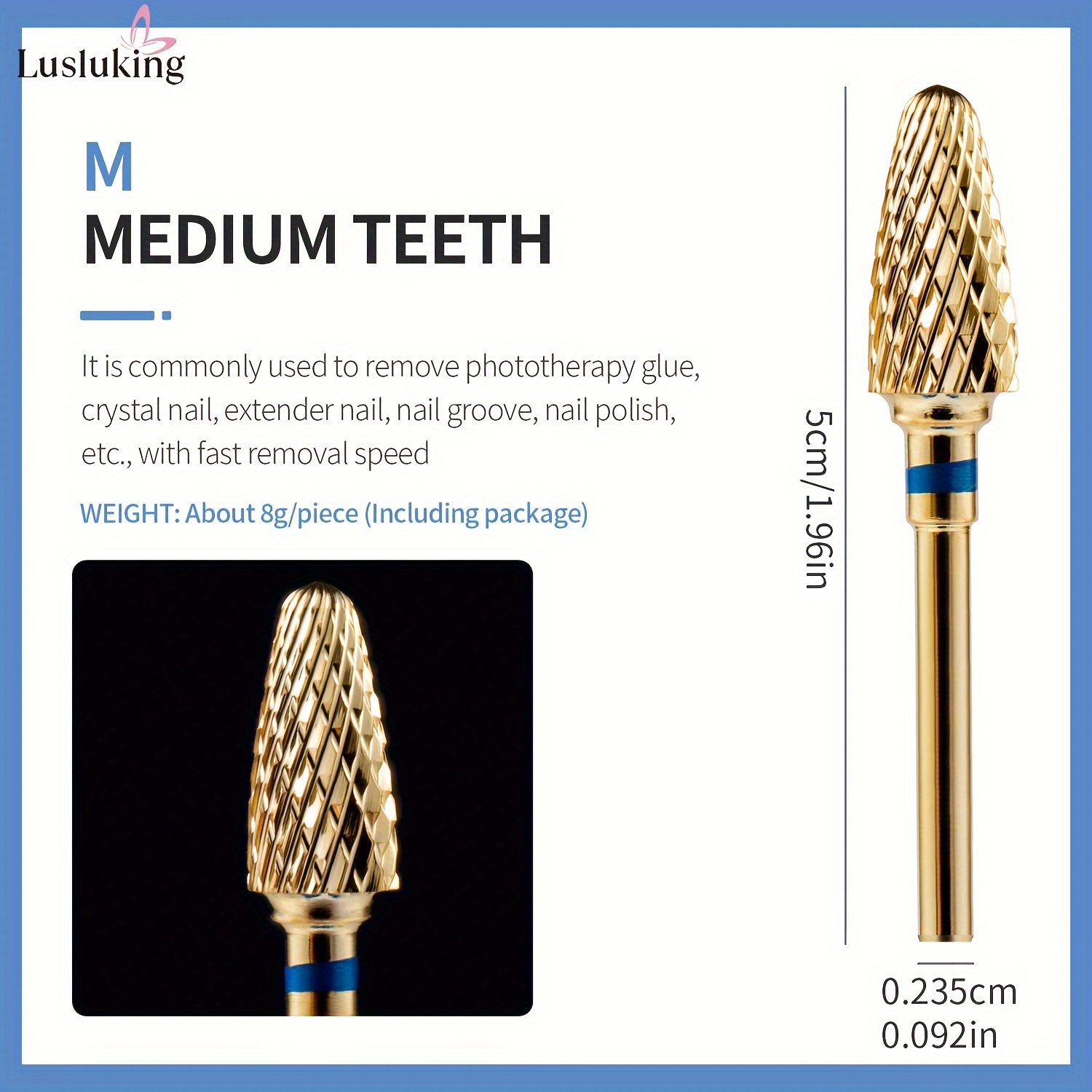 Image of 1/5pcs Steel Nail Drill Bits Electric Manicure Drill Accessories Milling Cutters For Nail Gel Polish Remover Nail Tools Efiles
