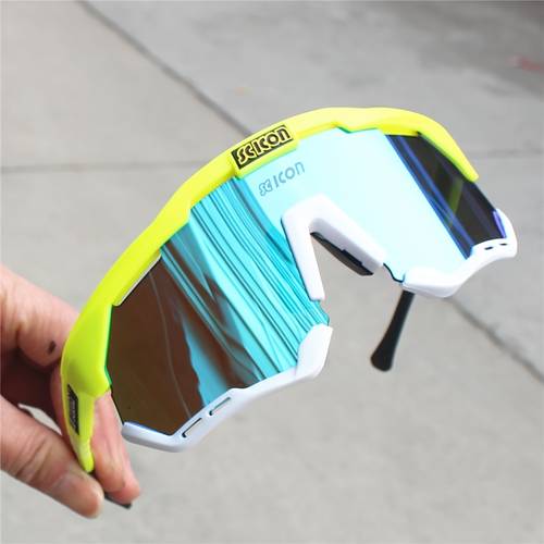 unisex cycling fashion glasses lightweight sports goggles for men women yellow blue reflective frame durable tr material ideal for mtb outdoor riding driving outdoor eyewear aerodynamic frame cycling accessories