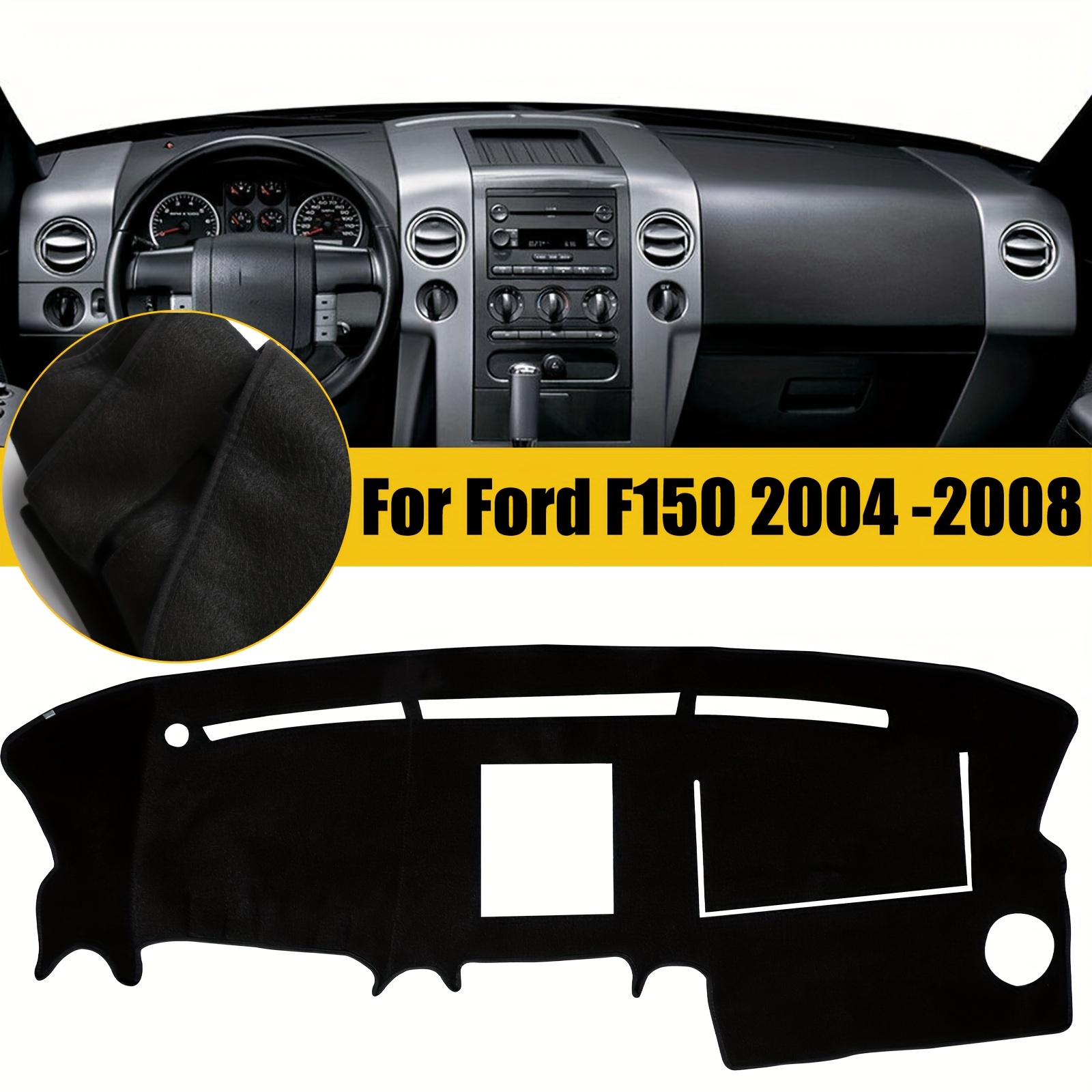 

1pc Dashboard Cover Mat Pad, Non-slip Pad Carpet Non-slip Pad Carpet, F-150 2004 2005 2006 2007 2008