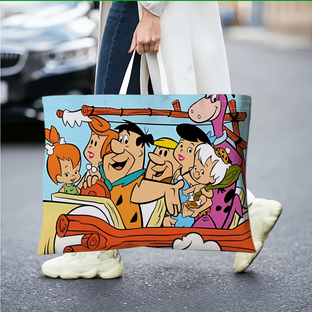 TEMU Authorized Warner , 1pc, The Flintstones Theme Women's Shoulder Bag, Multifunctional, Handbag, Clutch, Evening Bag, Travel Essential, Fashion