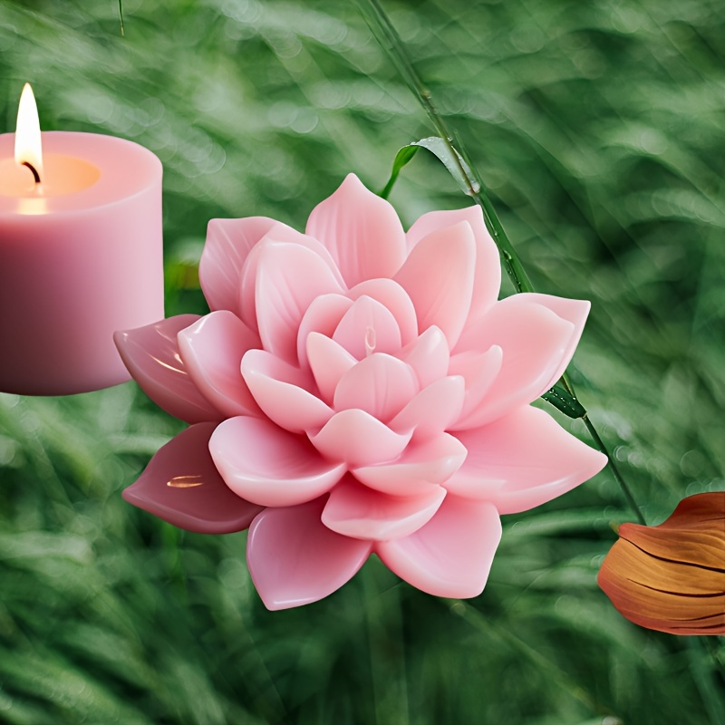 

For Lotus Flower Aromatherapy Candle Silicone Mold - Handcrafted, Realistic For Car Fresheners & Diffusers