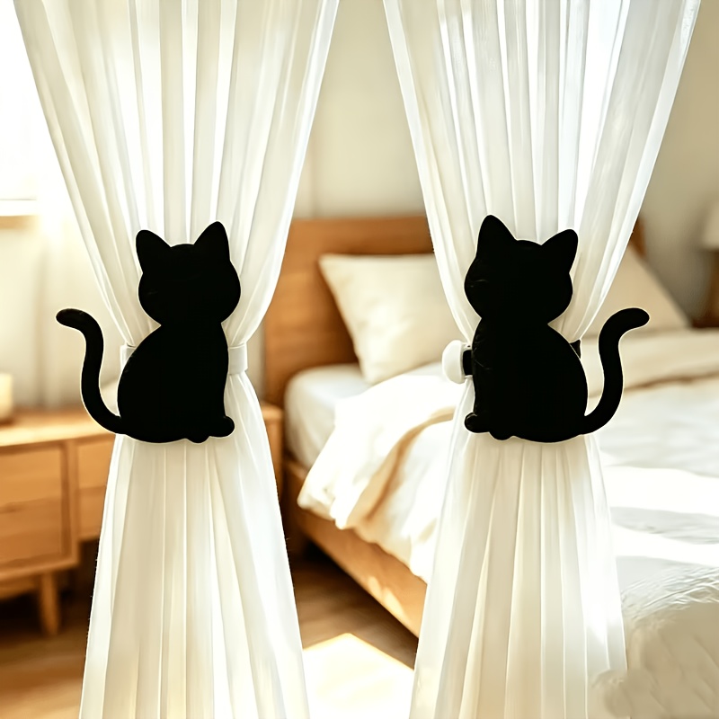 TEMU 2pcs Sangles de rideau motif , Boucles de rideau, Sangles de fixation de rideau, Convient pour la décoration de et du bureau
