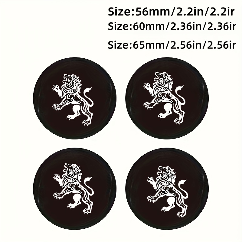 TEMU 5pcs 56mm 60mm 65mm 2.22 2.36 2. Car Tire Additions Car Wheel Center Cover Sticker Badge Sticker Covers Car Styling