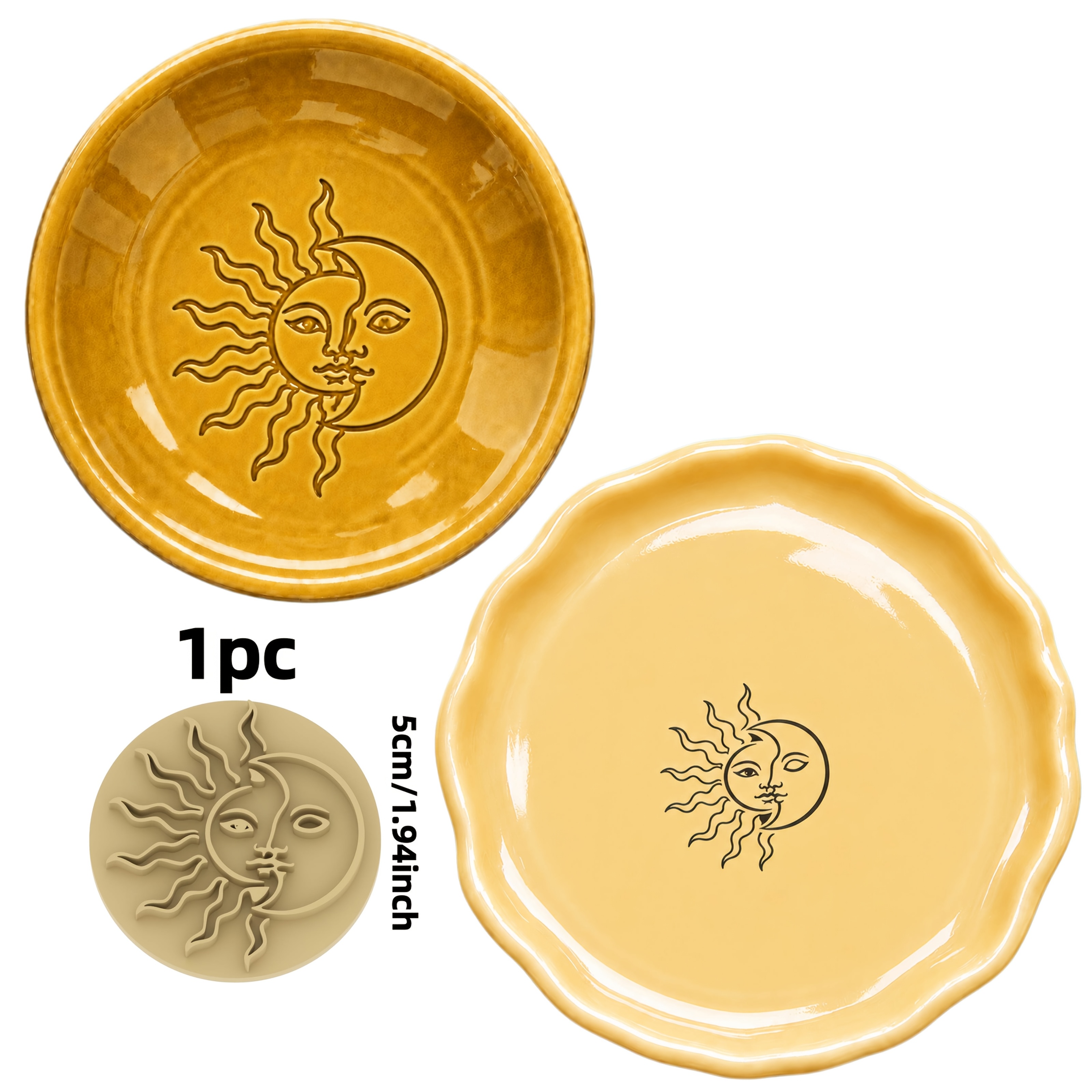 TEMU 1pc Sun Moon Co Habitat Texture Embossing Tool - Plastic Suitable For Polymer Clay, Pottery & Jewelry Making, Multi- Embossing Sticks For