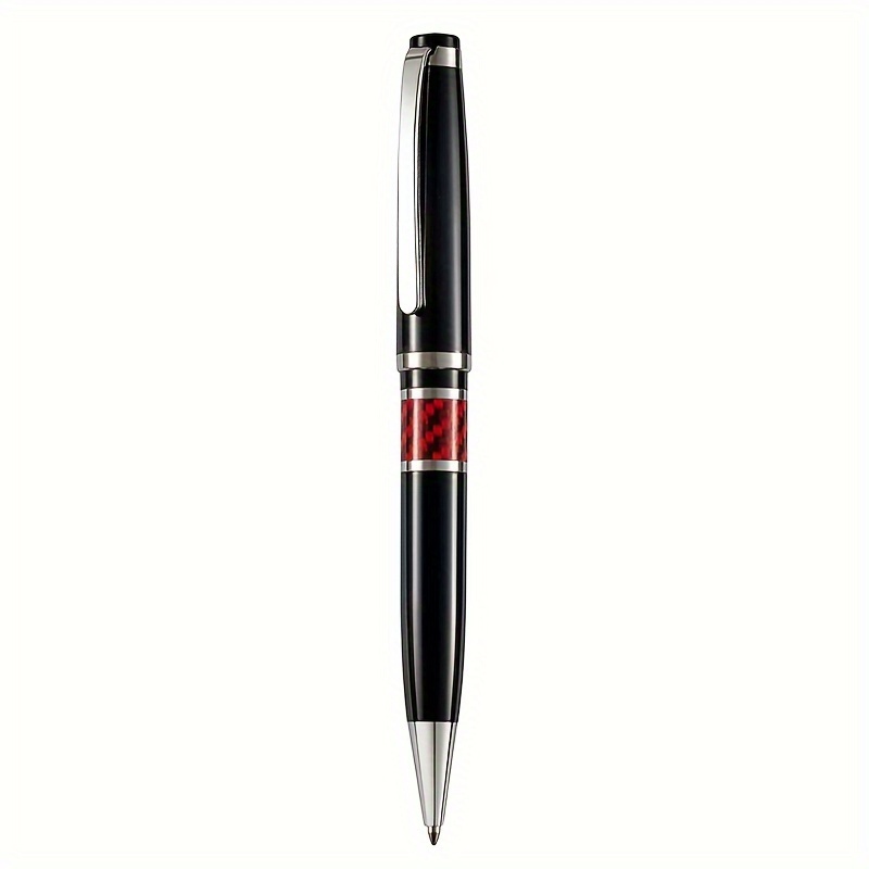 Image of 2024 New J Exquisite Metal Carbon Fiber Round Ballpoint Pen Business Gift Pen