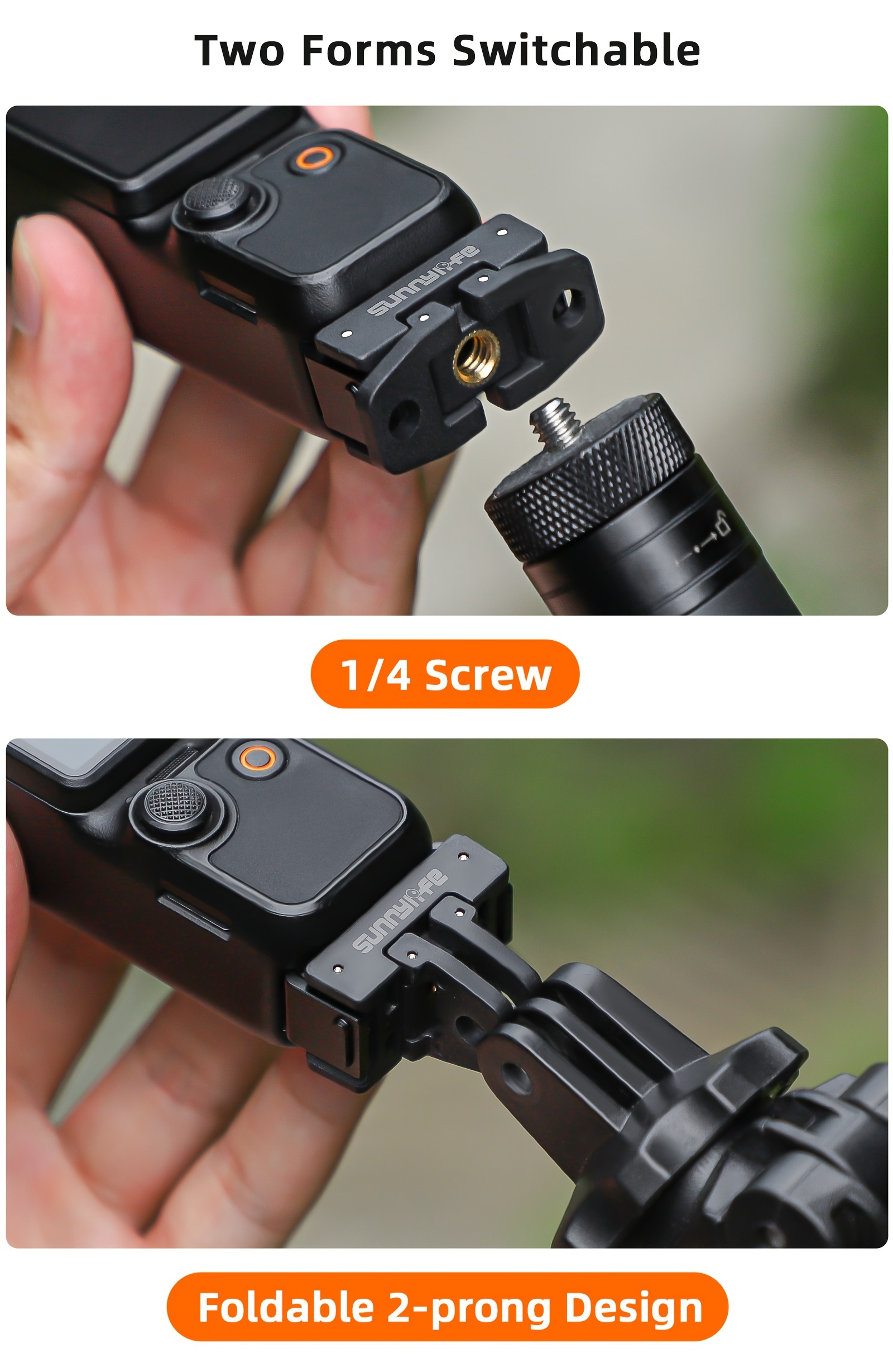 foldable quick release adapter for   3 sturdy aluminum clamp 1 4 and foldable dual clamp   suitable for outdoor activities v   and photography details 3