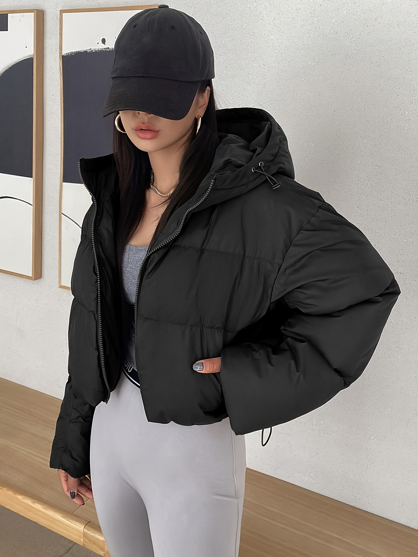 casaco acolchoado feminino com completo casaco Temu Portugal