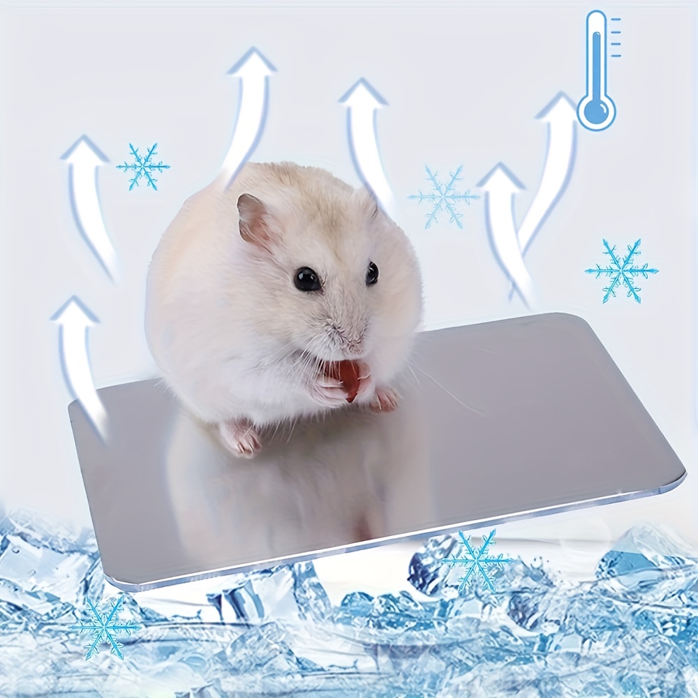 Aluminum Cooling Pad for Hamsters & Small Pets, Heat-Resistant Cooling Mat
