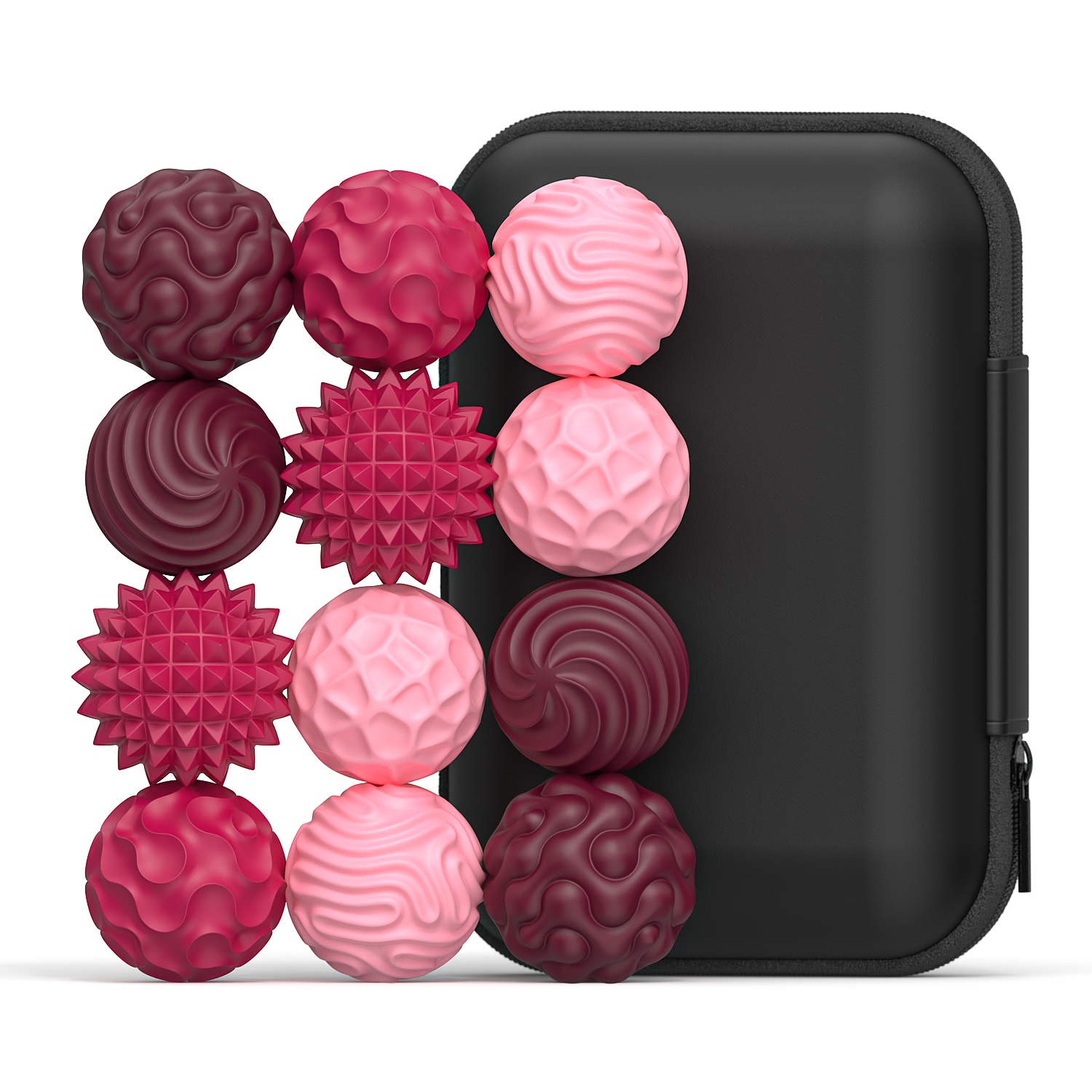 6/12pcs Magnetic Sensory Balls with Durable Grip - Pocket-Sized Fidget Toys for Relax, Durable PP Material, Black Novelty Desk Toys for Office & Home, Creative Gift Idea, Sensory Stimulation, Textured Surface, Durable Construction, Office Workers, Relax Tool, Unique Texture, Sturdy Material, Office Workers Present, Work Break, Sensory, for Fantasy Lovers, Pocket Gadgets, Gift Items, Unique Magnets, Ideal Holiday for Fans And Teen Elders