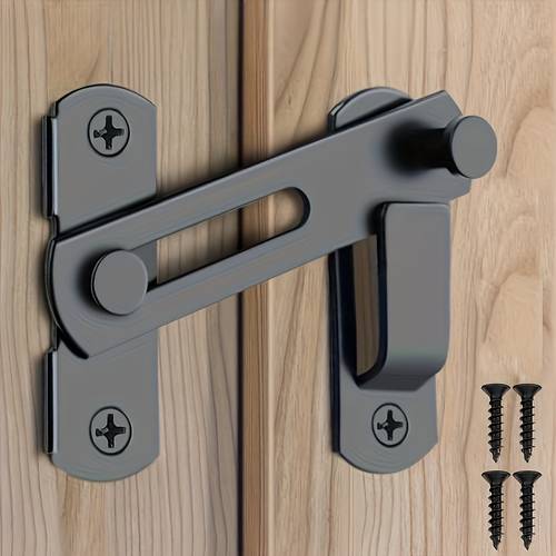 1pc stainless steel barn door locks 180 flip sliding for garage bathroom and outdoor use