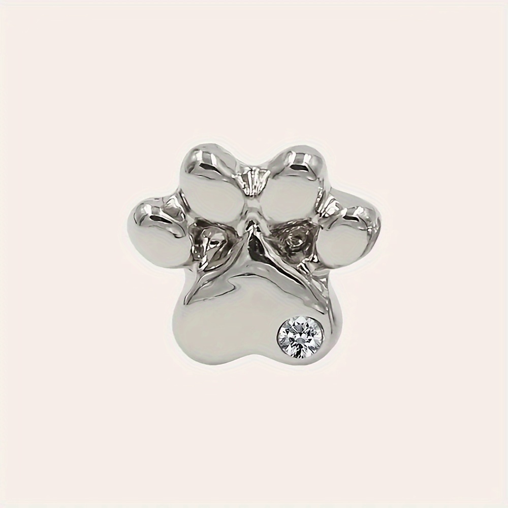 Image of 1pcs New Stylish Dog Paw Charms For Silicone Bands For Iwatch Bands 38mm, 40mm, 41mm, 42mm, 44mm, 45mm, 49mm Series, Fashionable And Beautiful For Sweet Girls