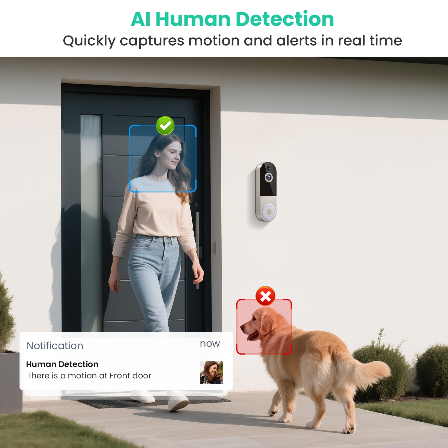 1440P Wireless Video Doorbell Camera with Smart Features