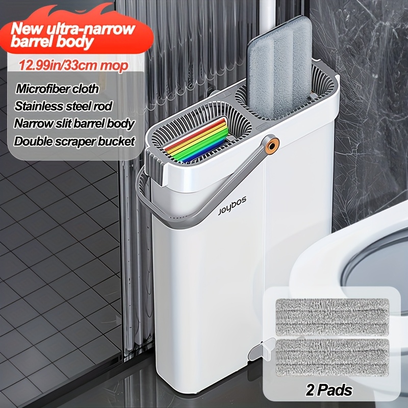 TEMU 1 Set, 12.99in Mop And Bucket, 2pcs Of Mop Replacement Cloth, Universal With All Kinds Of Wooden Floors, Tiles, Concrete Floors, Suitable For Home Indoor/outdoor Cleaning, Valentine's Day Gift!