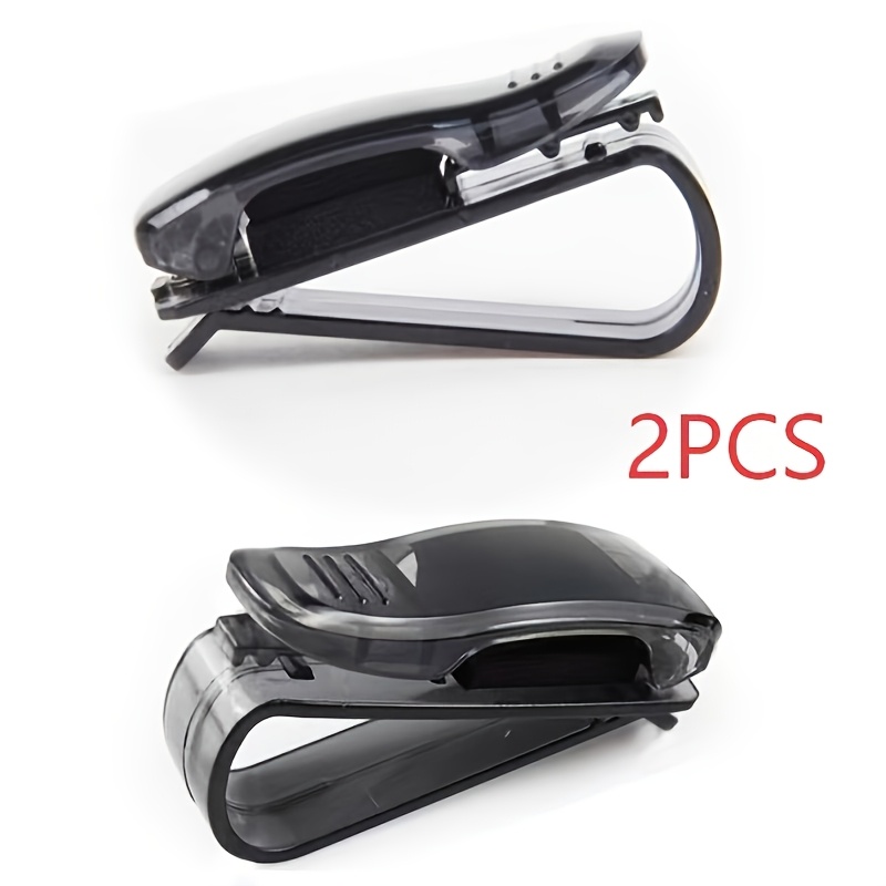 This 2pcs Universal Multi-functional Car Sun Visor Clip Set Features An Abs Frame And Card Holder For Storing Sun Visors, Perfect For Car And Home Use!