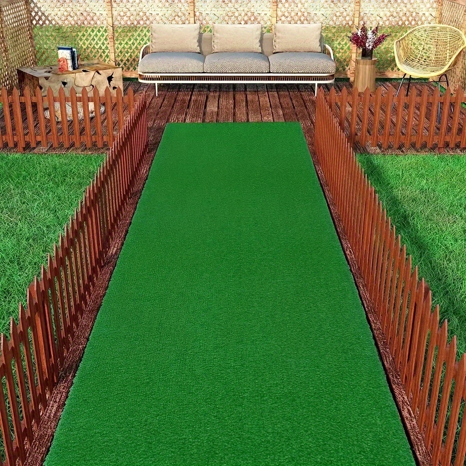 

Artificial Green Lawn Carpet For Outdoor Use: Plastic Material, 10mm Grass Fibers, Suitable For Balconies, Patio, And Kids Play Areas