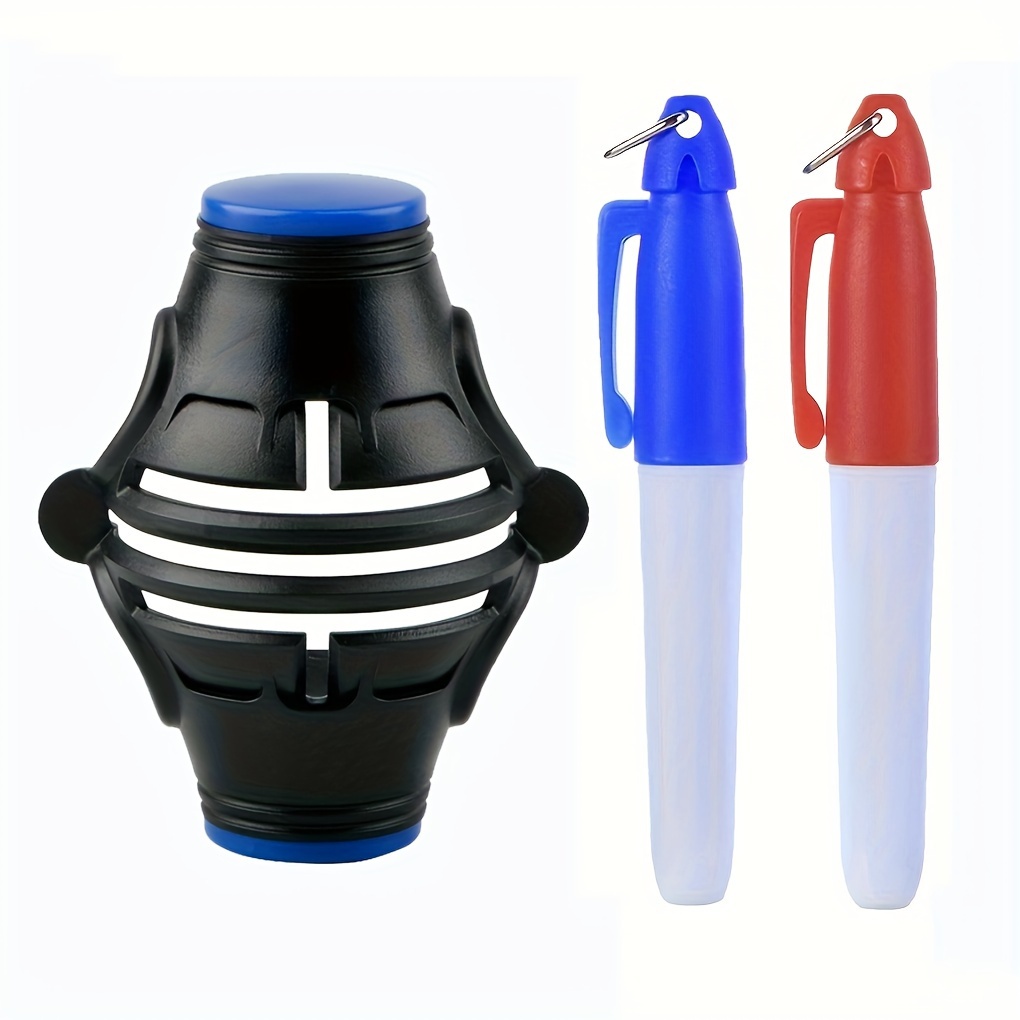 TEMU Golf Ball Line Marker 360 Degree Rotating Line Tool Golf Marker Template Golf Ball Drawing Alignment Template Marker Tool Diy 3pcs Set