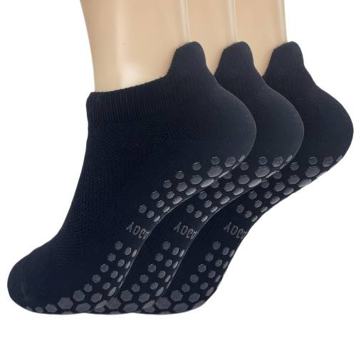 3 pairs of womens anti slip yoga socks quick drying breathable sports socks pilates grab socks suitable for pilates gyms with shock absorbing function design comfortable essential for fitness enthusiasts