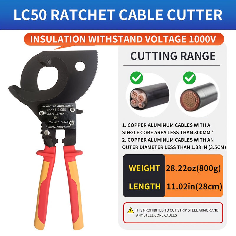 Image of Cable Cutter Shear Gear Shear Ratchet Shear Electrician Shear Labor- Shear Electric Scissors Manual Shear Wire Cutter Wire Pliers