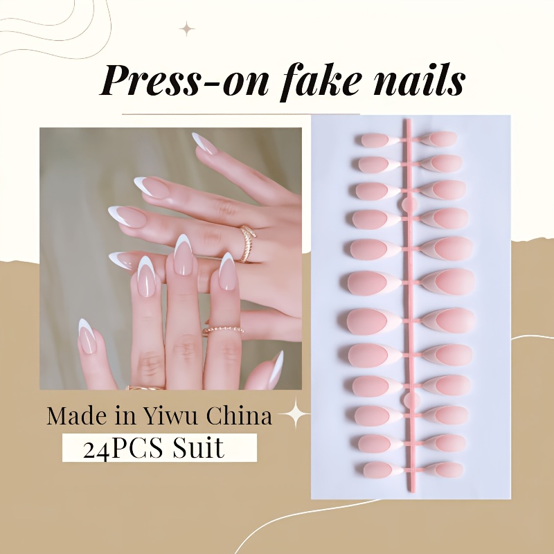 24pcs y2k style   short to medium length press on almond nails solid and mixed colors suitable for parties and daily wear with tools included ideal gift for women and
