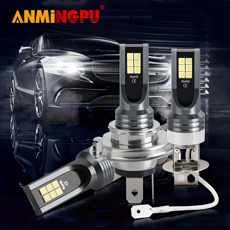 2Pcs Mini H4 H7 Led-lampe Auto Scheinwerfer lampada H1 H3 H8 H11 Led 9005  HB3 9006 HB4 12000LM 6000K Weiß Auto Nebel Lichter Scheinwerfer