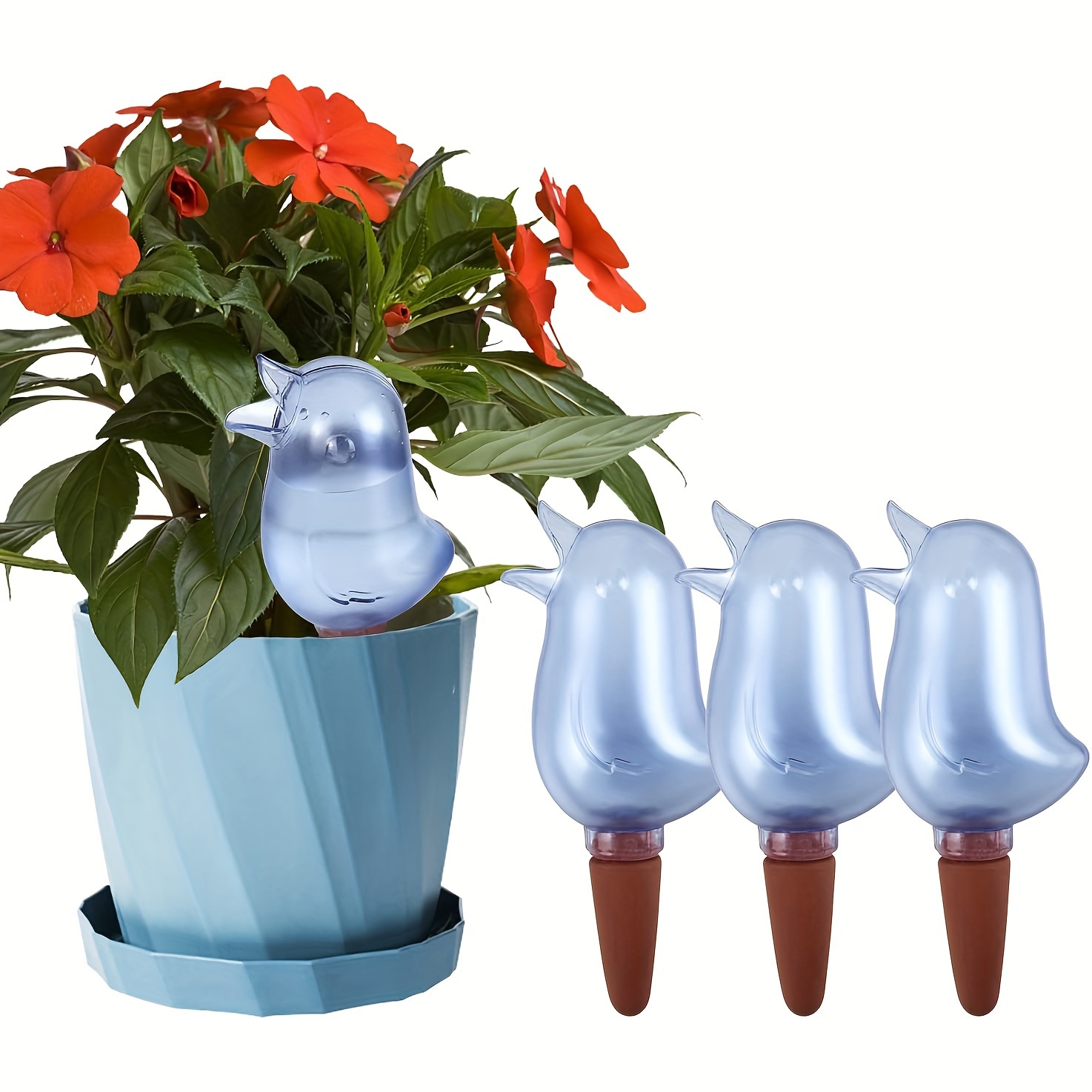 

Automatic Plant Waterer Spike Globes - 4 Pcs Self-watering Devices For Indoor & Outdoor Potted Plants, Flowers | Planter Drip Irrigation Stakes
