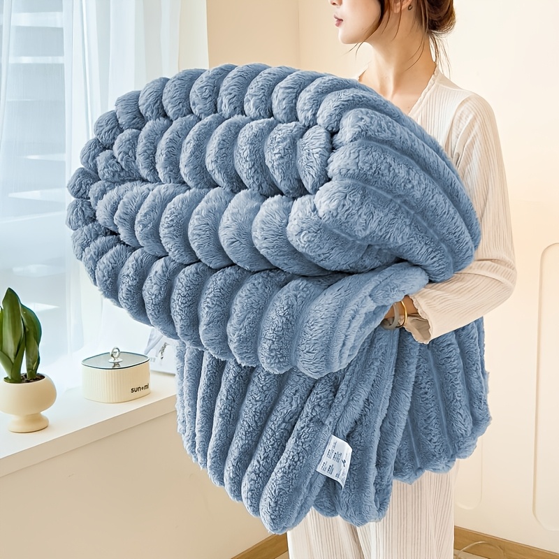 Cozy Plush Fluffy Winter Blanket for Indoor and Outdoor Use
