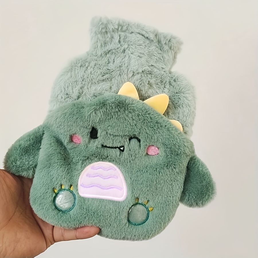 Image of Detachable And Washable Water-fillable Pvc High Quality Hot Water Bottle, Cute Plush Anti-scald Hand Warmer, Hot Compress Bag, Removable And Safe Hot Water Bottle
