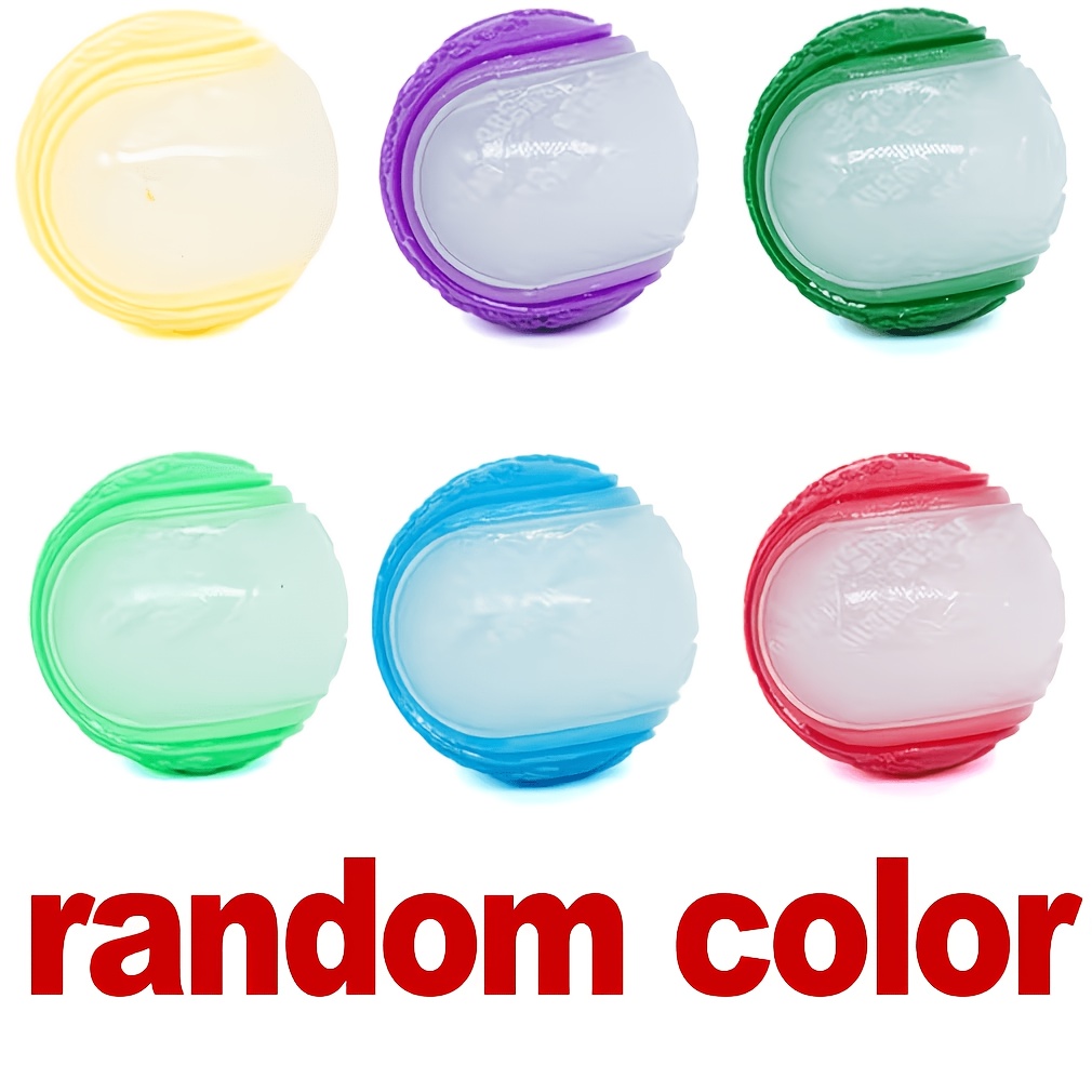 Image of 3-pack Upgraded -the-dark Squeaky Ball Dog Toy, Easy To Clean, High-elasticity, Bite-resistant Tpr Soft Rubber, Chewable Teeth- Boredom-relief Pet Ball, Colors Random