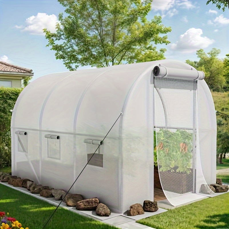 HOMIFLEX 10x6.5x6.5ft Greenhouses Large Walk-in Green House Heavy Duty  Tunnel Green Houses Outdoor Portable Plant Gardening Upgraded Galvanized  Steel