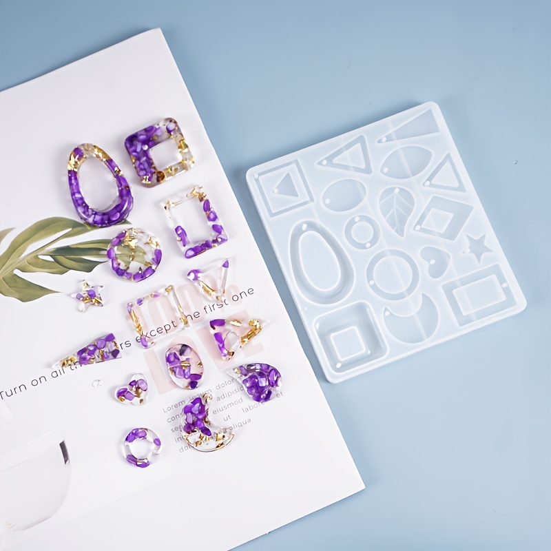 

Diy Silicone Earring & Pendant Mold - Flexible Resin Casting Tool For Jewelry Making, Easy Design