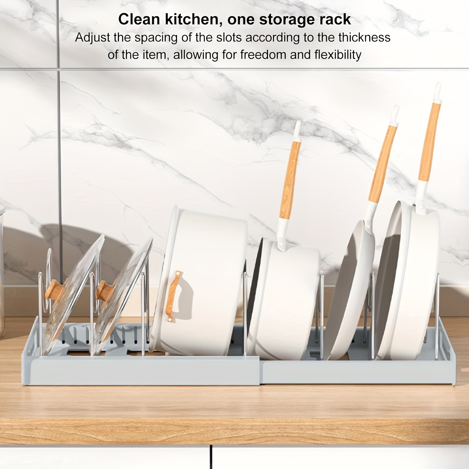 Adjustable Pot Rack For Kitchen Cabinets, Built-in Stove Racks, Sink For Pots And Pans, Adjustable Storage Rack For Pots