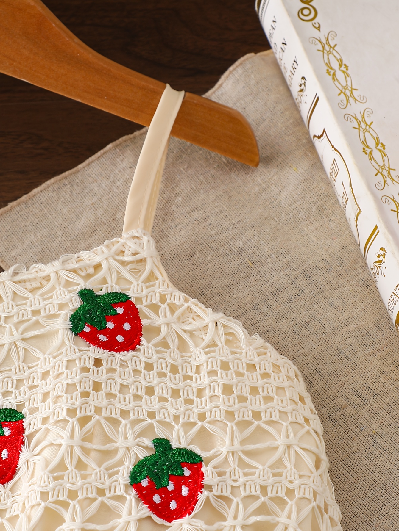 girls strawberry crochet dress matching bag sleeveless - Temu United Kingdom