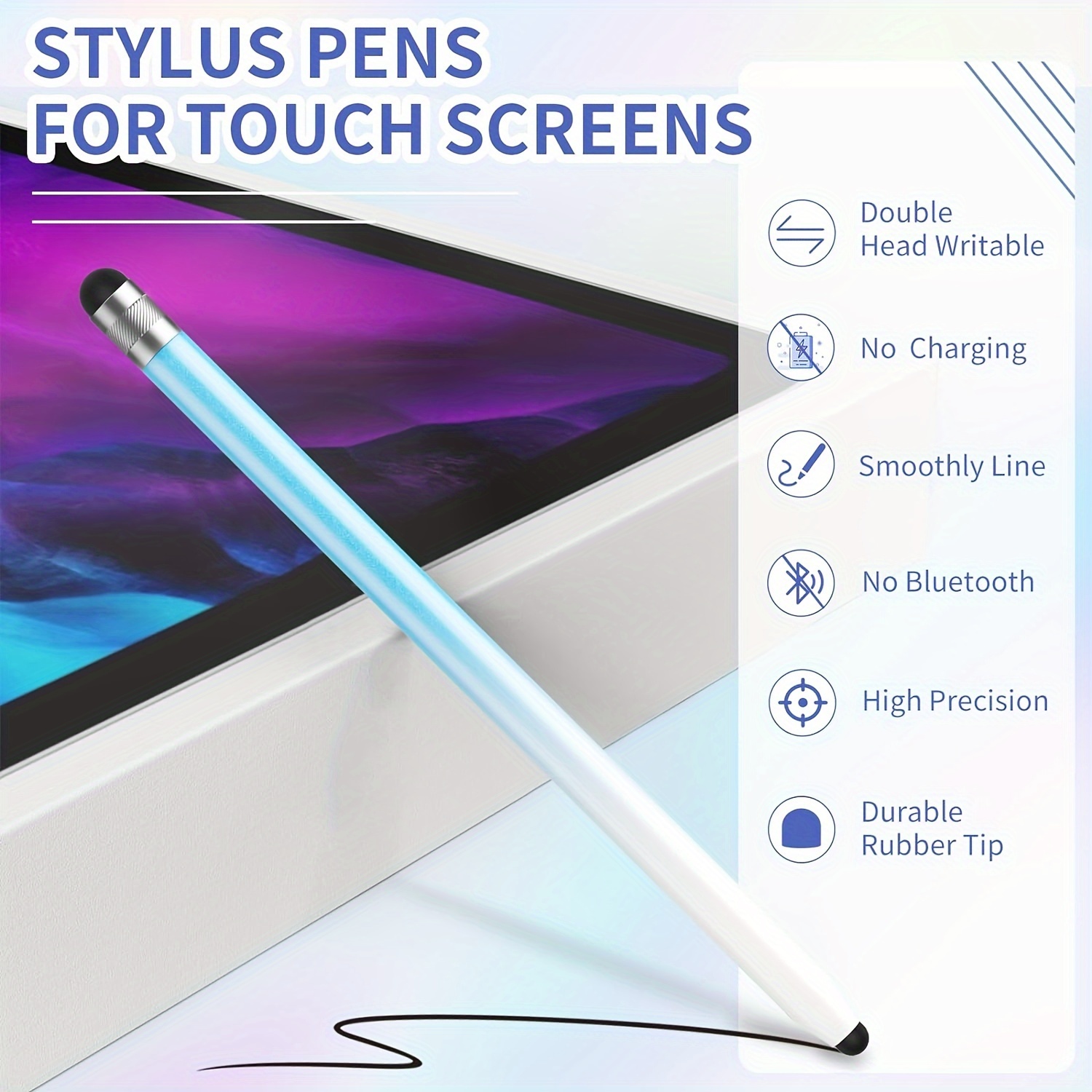 10 Stylets Pour Écran Tactile - Compatibles Tablettes Et Smartphones - Précision Et Protection
