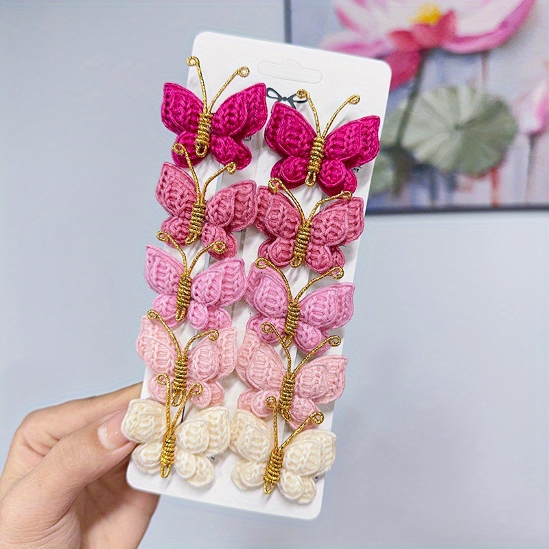 E-shop 10 Stück Boho Schmetterling Haarspangen - Süße & Einfache Ganzjahresmode Haar-Accessoires