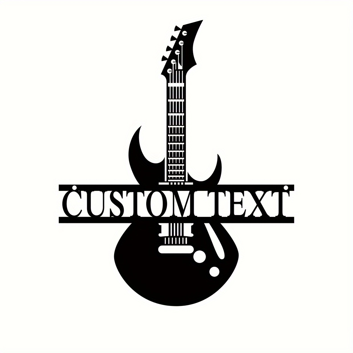 TEMU Customized Metal Wall Art Featuring Guitars, Personalized With The Guitarist's Name, Home Decoration, Music Rooms, Nurseries, And As Christmas