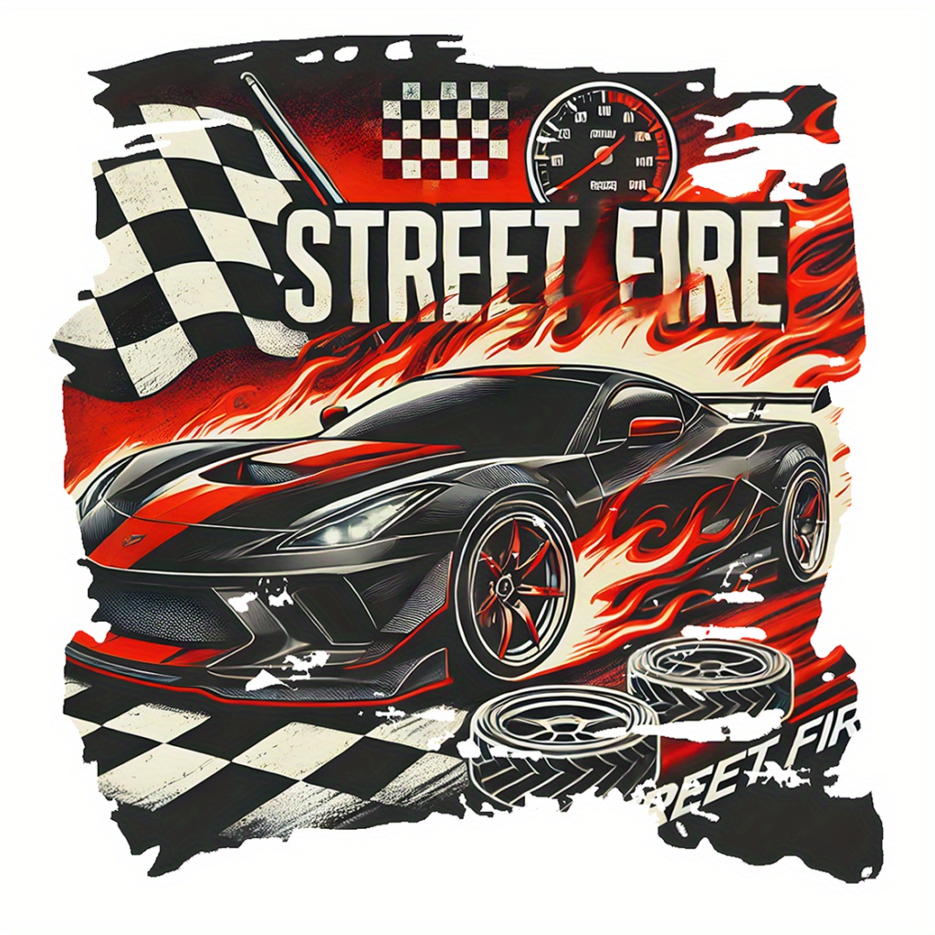 TEMU Clothing Heat Transfer Iron-on Patch, Apparel Ironing Print Sticker 1pc 10-inch Cartoon Theme Heat Transfer Washable Sticker, Suitable For