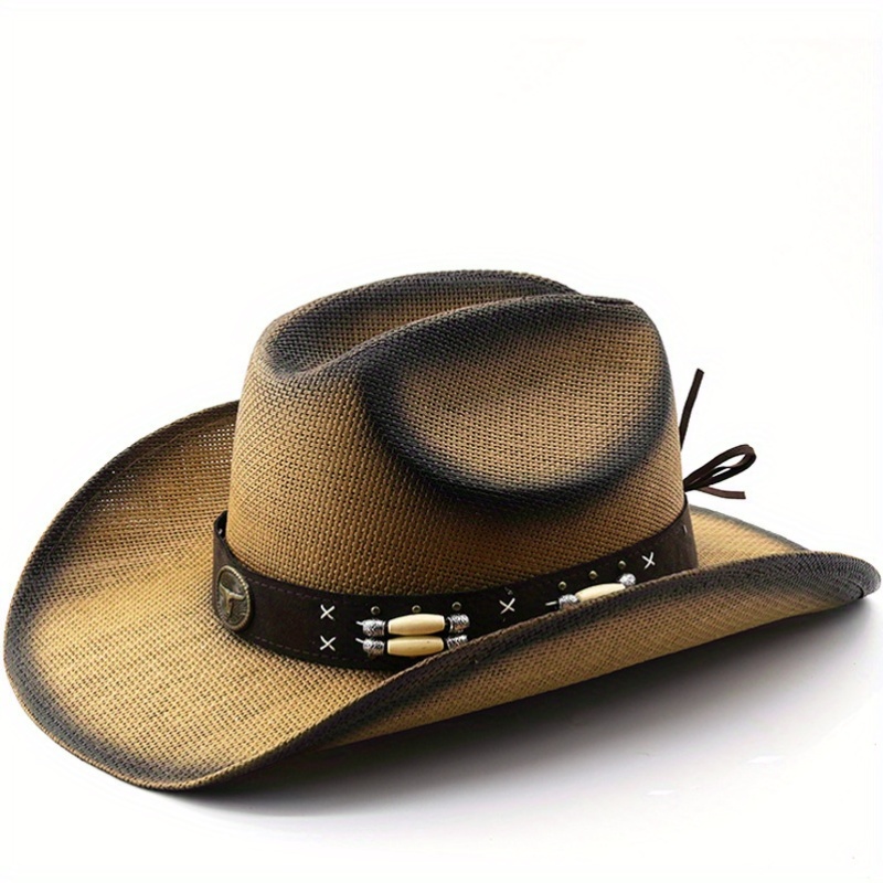 western outback cowboy straw western cowgirl - Temu display picture 1