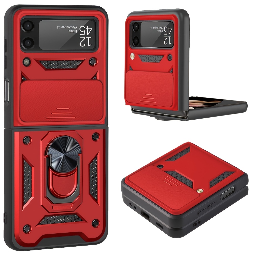 TEMU Phone Case - For Pushed The Window Zflip3/zflip4/zflip5/zflip6 Magnetic Armour Shockproof Cell Phone Protection Case
