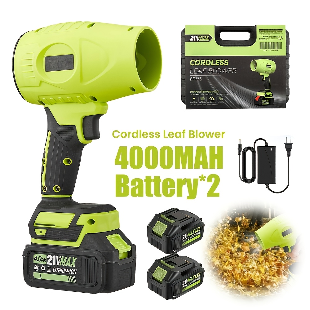 TEMU Portable Dust Cleaner, Blower Leaf Blower Cordless, , Hand Blowers For Lawn Care, Patio Cleaning, 4.0ah Battery, Charger Included (1/2 Batteries
