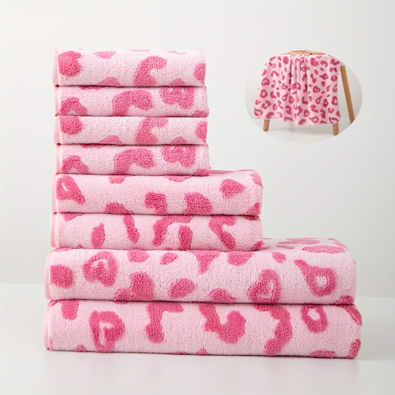 TEMU 8-teiliges Set aus ultraweichen Mikrofaser-Badetüchern, 2 große Badetücher + 2 Handtücher + 4 quadratische Handtücher, für Damen Herren,