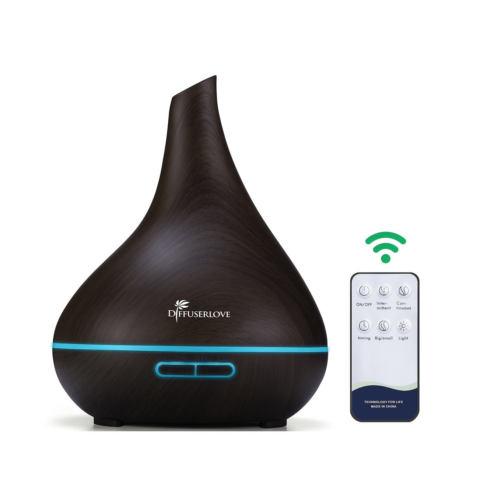 TEMU 500ml Essential Oil Diffuser, Ultrasonic Mist Maker, Humidifier, 7-color Led Night Lamp, Equipped With A Timer, Automatic Shut-off When Out Of