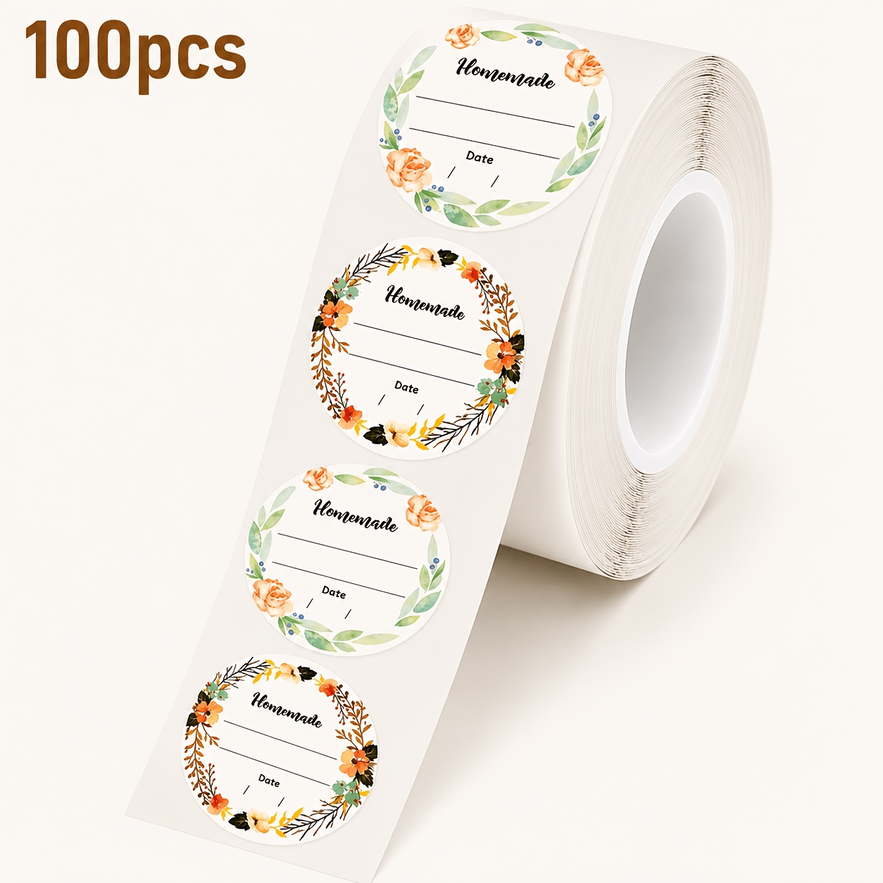 TEMU 100 étiquettes [2 pouces] de grande taille, étiquettes pour pots à fleurs en aquarelle, étiquettes pour pots à en aquarelle, autocollants