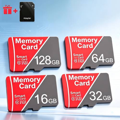 Artikelbild . speicherkarte 128gb 64gb 32gb 16gb mit kartenleser adapter, hochgeschwindigkeits-micro-tf-karte, a1 c10 speicher-tf-karte für tablet/kamera/handy/fahrzeug-rekorder/autoradio/spielekonsole – echte kapazität, speichern sie ihre dateien sicher!